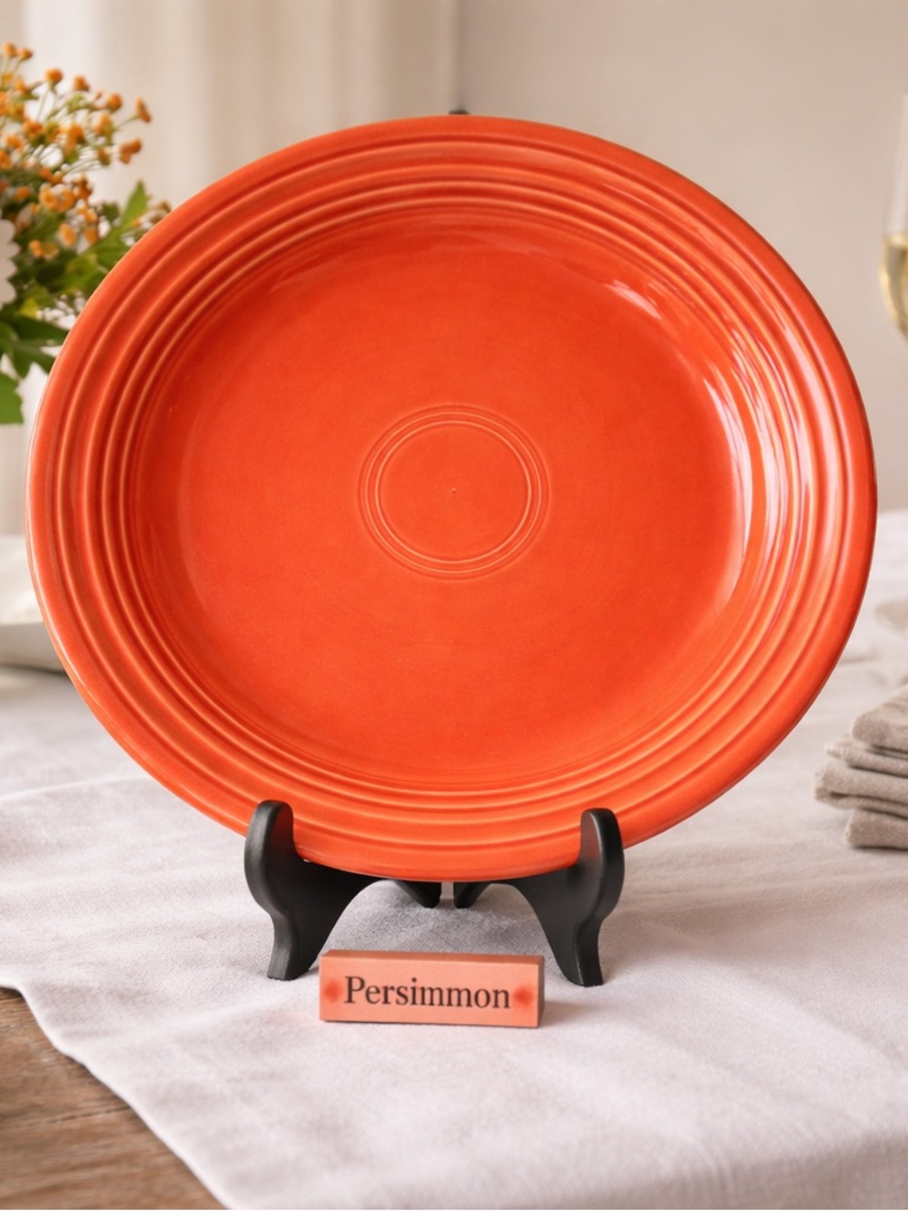 Fiestaware Persimmon Chop Plate